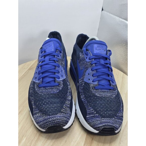 Rare FindNike Air Max 90 Ultra 2.0 Flyknit Shoes Collegiate Navy Men’s Size 9.5 - Picture 4 of 10